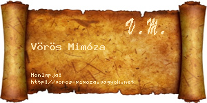 Vörös Mimóza névjegykártya